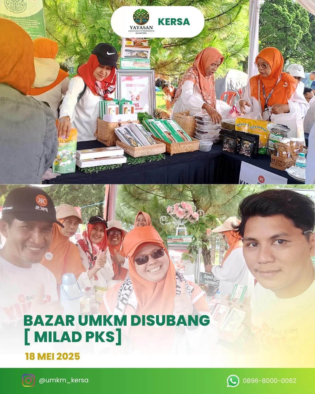 UMKM KERSA Hadiri Milad PKS di Subang, Wakili UMKM Karawang
