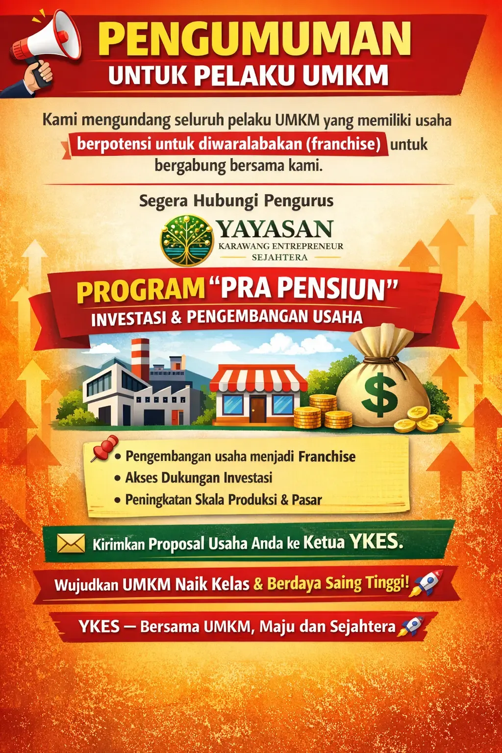 PROGRAM FRANCHISE UMKM KERSA Siapkan Usaha untuk Masa Pra-Pensiun