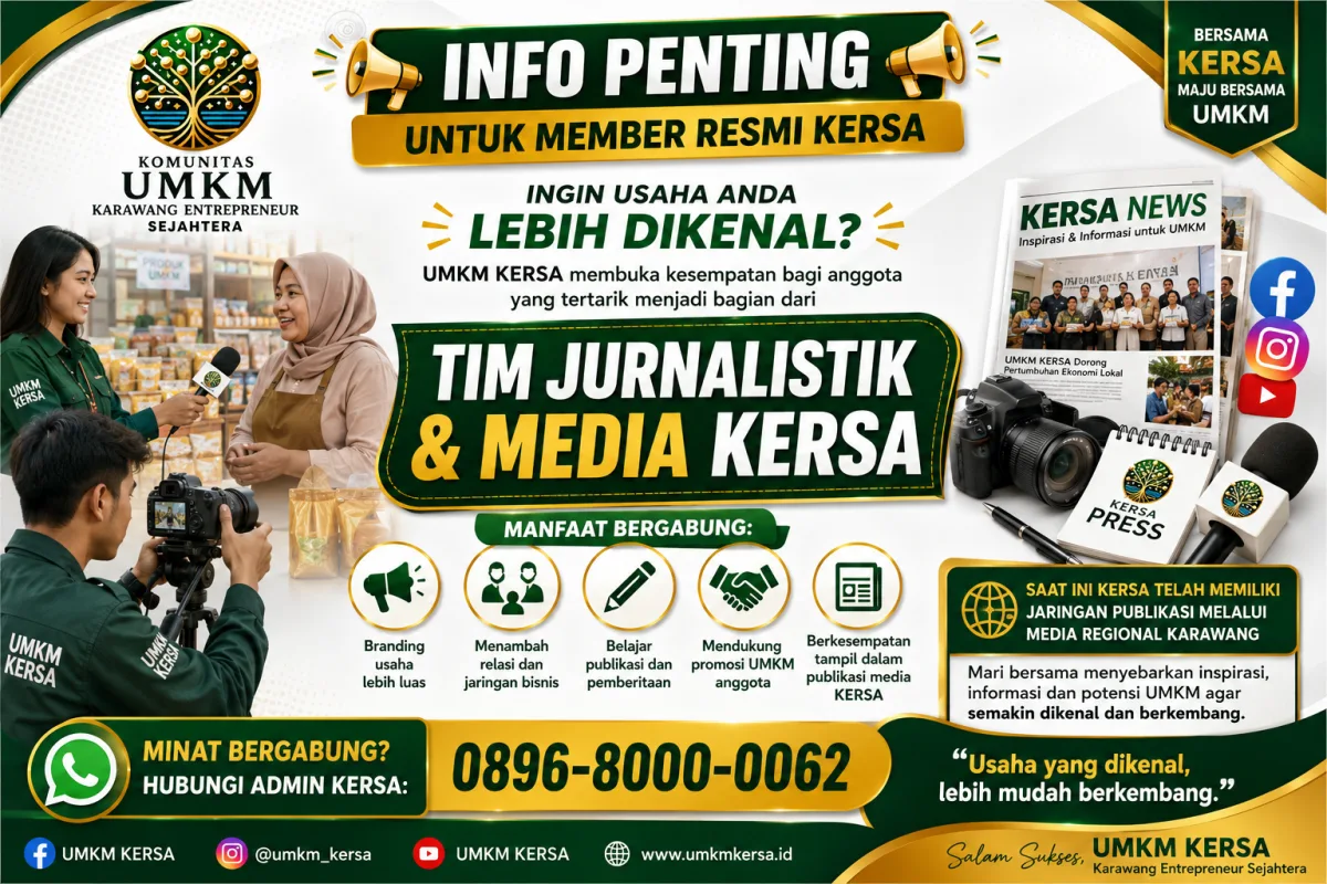UMKM KERSA BUKA RUANG BAGI KONTRIBUTOR JURNALISTIK